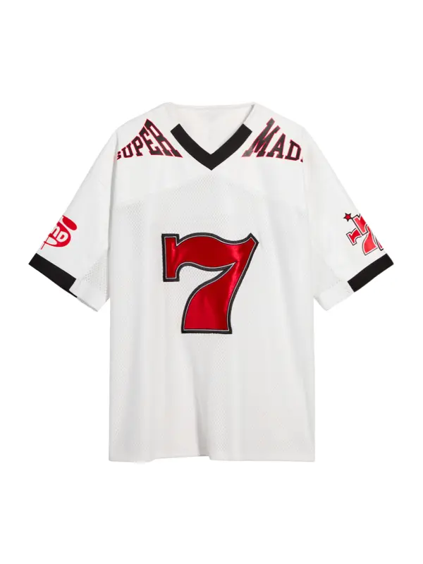 White Mesh Jersey T-SHIRT - Godeskplus.com 