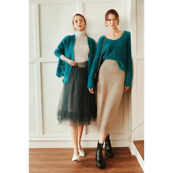 2020 autumn new long-sleeved temperament v-neck mulberry silk shirt dress l1029 heavy double Joe silk dress women11 - Www-beta.selaros.com 