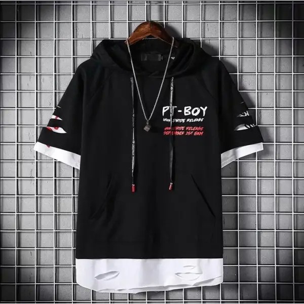 Mens Skill Style Fake Two T-shirts-111 - Www-beta.selaros.com 